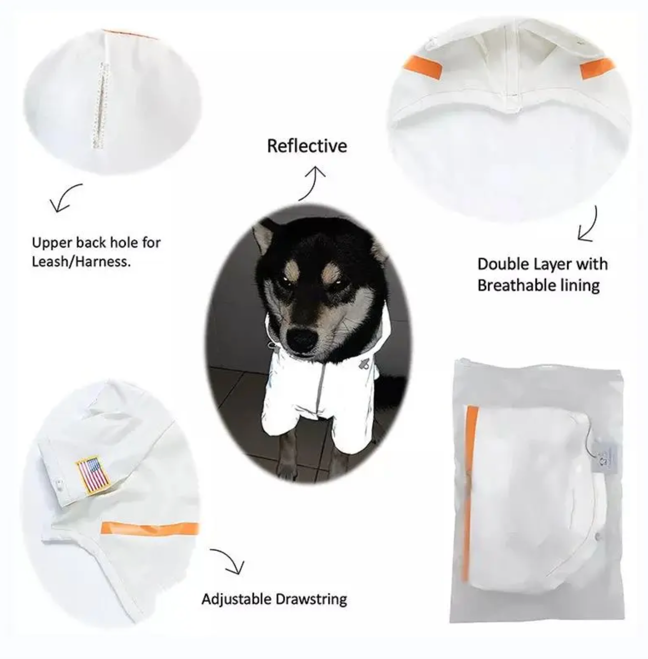 Der reflektierende Stoff unseres Hundemantels sorgt für zusätzliche Sicherheit und Sichtbarkeit bei Spaziergängen in der Dunkelheit! 🌟🚀🐶 #Reflektierend #Hoodie #HundeMode #HundeKleidung