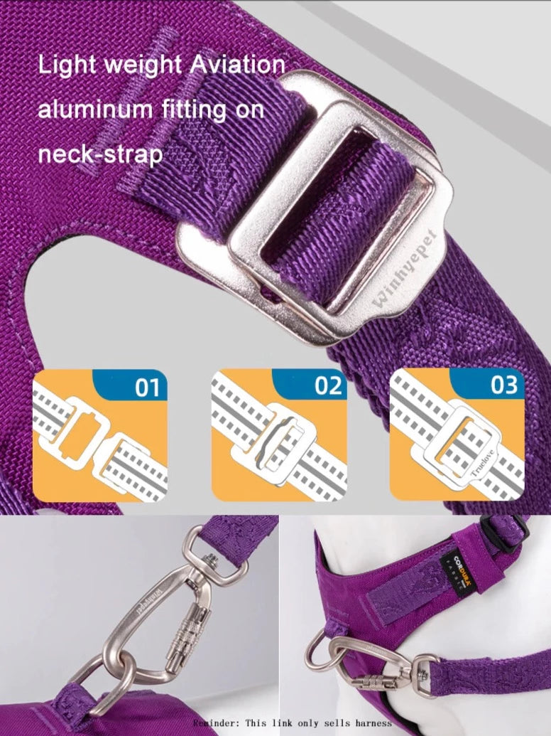 TRUELOVE Pet Nylon Harness Licht-gewicht Doppel-H Form Stickerei 5 Einstellbaren Positionen Mittlere und Große Hund Wasserdicht YH1807