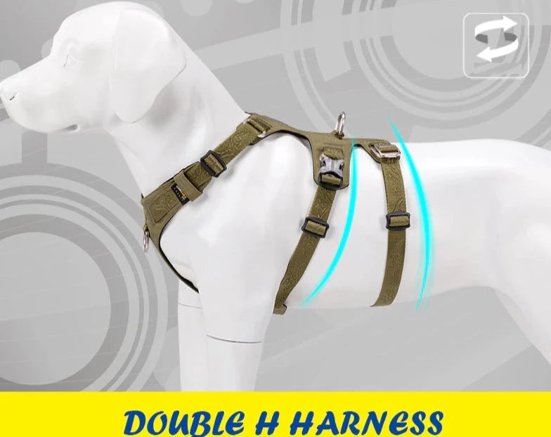 TRUELOVE Pet Nylon Harness Licht-gewicht Doppel-H Form Stickerei 5 Einstellbaren Positionen Mittlere und Große Hund Wasserdicht YH1807