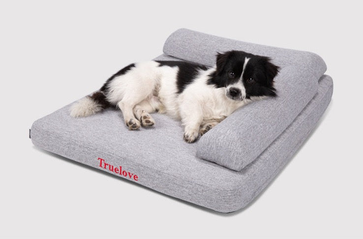 Truelove Haustier bett mit Kissen Memory Foam weich bequem bequem haltbar Leinen Stoff für Katze und Hunde abnehmbar wasch bar tlx1211