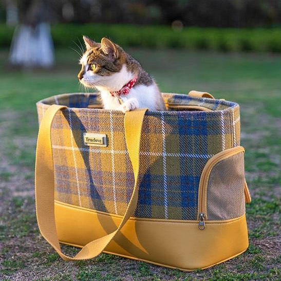 Truelove Haustier Rückhalt Tasche Reisetaschen Hand tragen Wolle Stoff Kam Reiß verschluss Mode Haustier Tragetaschen für Katze Hund U-Bahn tlx5171