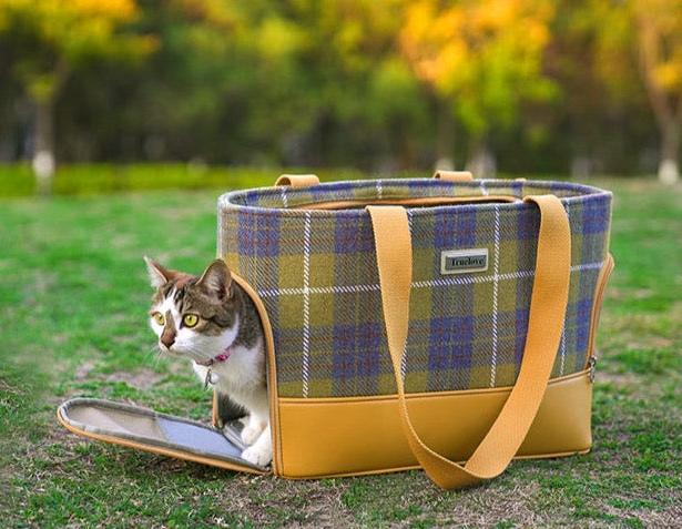 Truelove Haustier Rückhalt Tasche Reisetaschen Hand tragen Wolle Stoff Kam Reiß verschluss Mode Haustier Tragetaschen für Katze Hund U-Bahn tlx5171