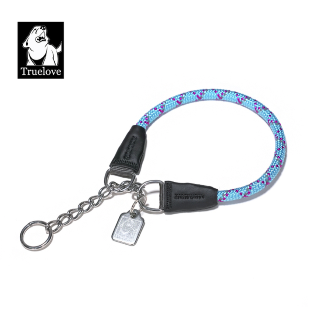 Truelove Pet P-Kette Nylon Hund Kragen Edelstahl Kette Pull-beständig Reflektierende Dekorative Explosion-proof Walking TLC5373
