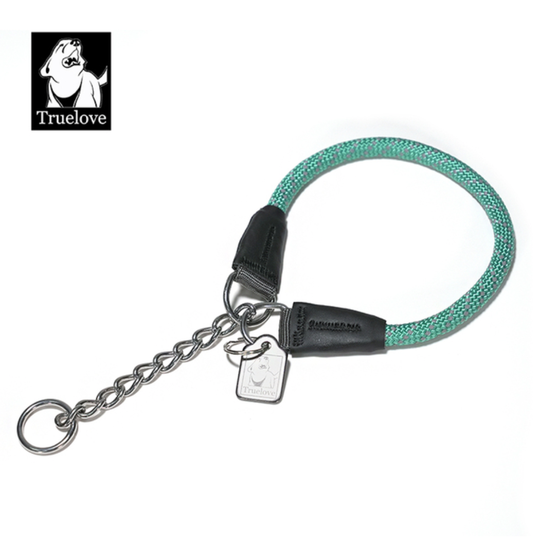 Truelove Pet P-Kette Nylon Hund Kragen Edelstahl Kette Pull-beständig Reflektierende Dekorative Explosion-proof Walking TLC5373