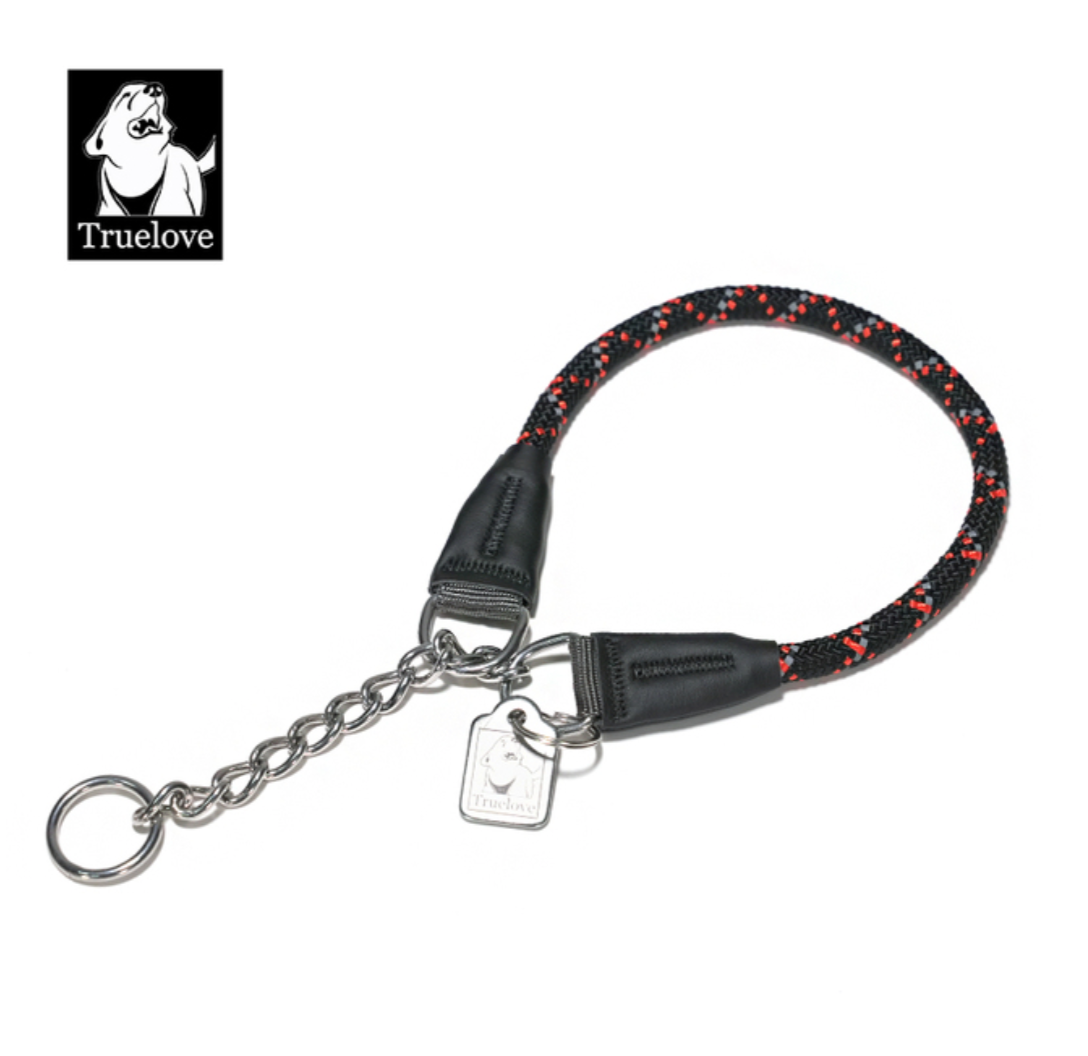 Truelove Pet P-Kette Nylon Hund Kragen Edelstahl Kette Pull-beständig Reflektierende Dekorative Explosion-proof Walking TLC5373