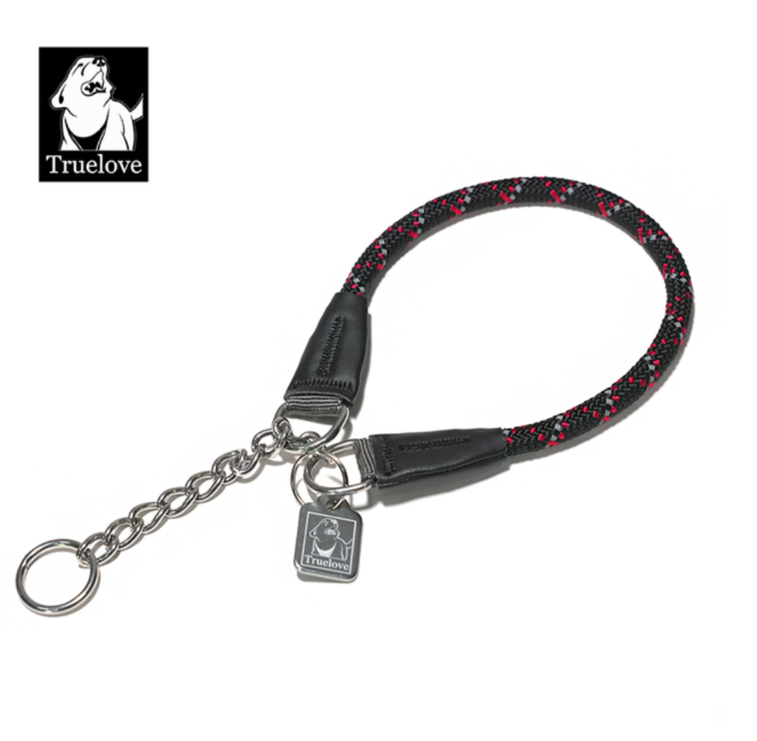 Truelove Pet P-Kette Nylon Hund Kragen Edelstahl Kette Pull-beständig Reflektierende Dekorative Explosion-proof Walking TLC5373