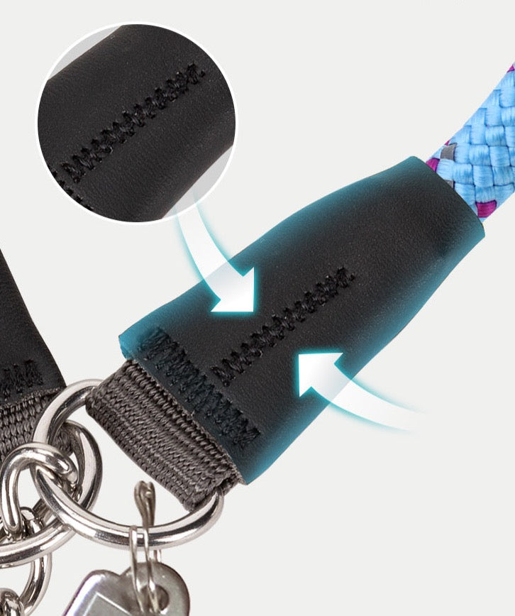 Truelove Pet P-Kette Nylon Hund Kragen Edelstahl Kette Pull-beständig Reflektierende Dekorative Explosion-proof Walking TLC5373