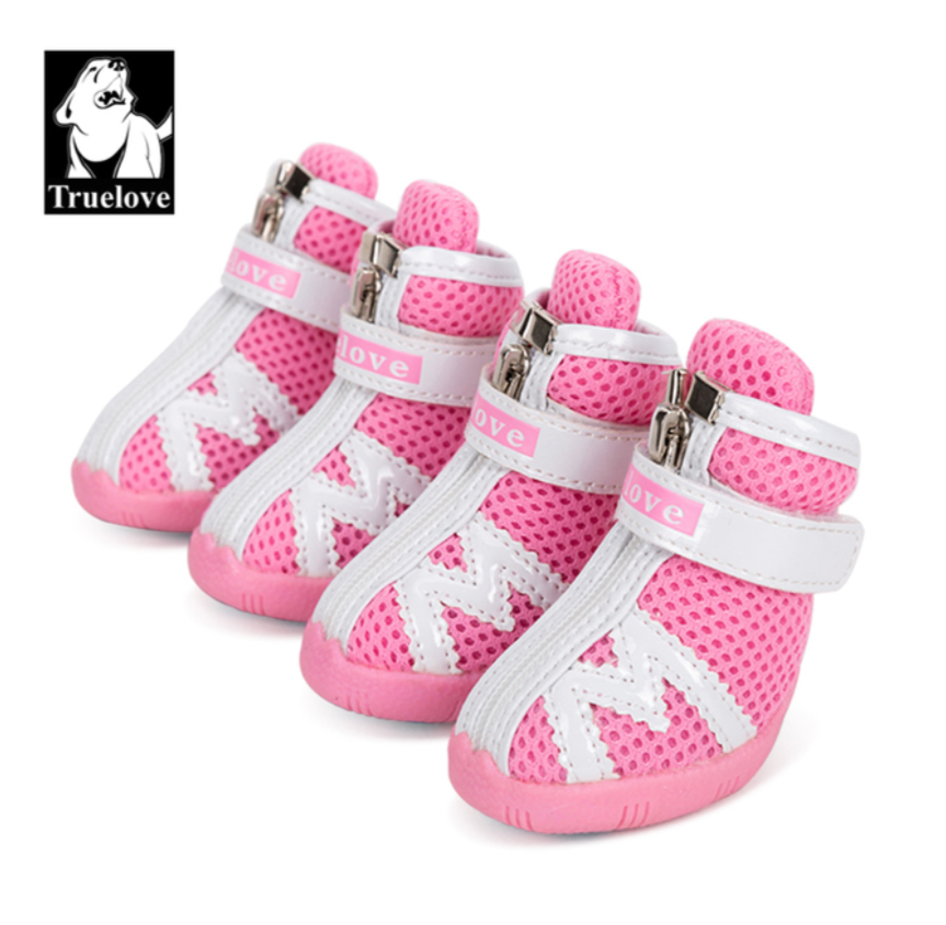 Truelove Mesh Stoff Hundes chuhe Haustier Hundes tiefel wasserdicht reflektierende robuste rutsch feste Sohle rutsch fest im Freien für kleine Hunde s5911