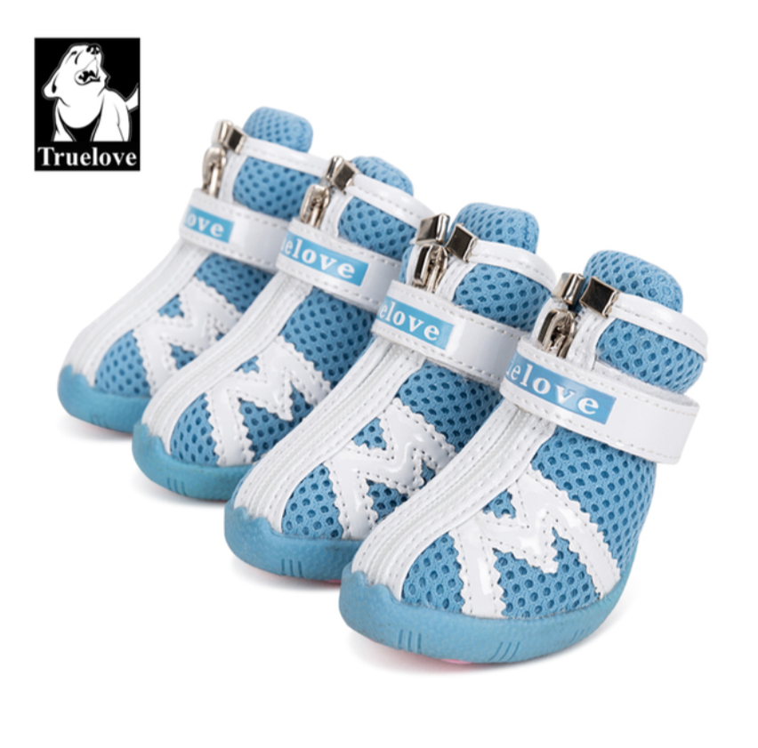 Truelove Mesh Stoff Hundes chuhe Haustier Hundes tiefel wasserdicht reflektierende robuste rutsch feste Sohle rutsch fest im Freien für kleine Hunde s5911