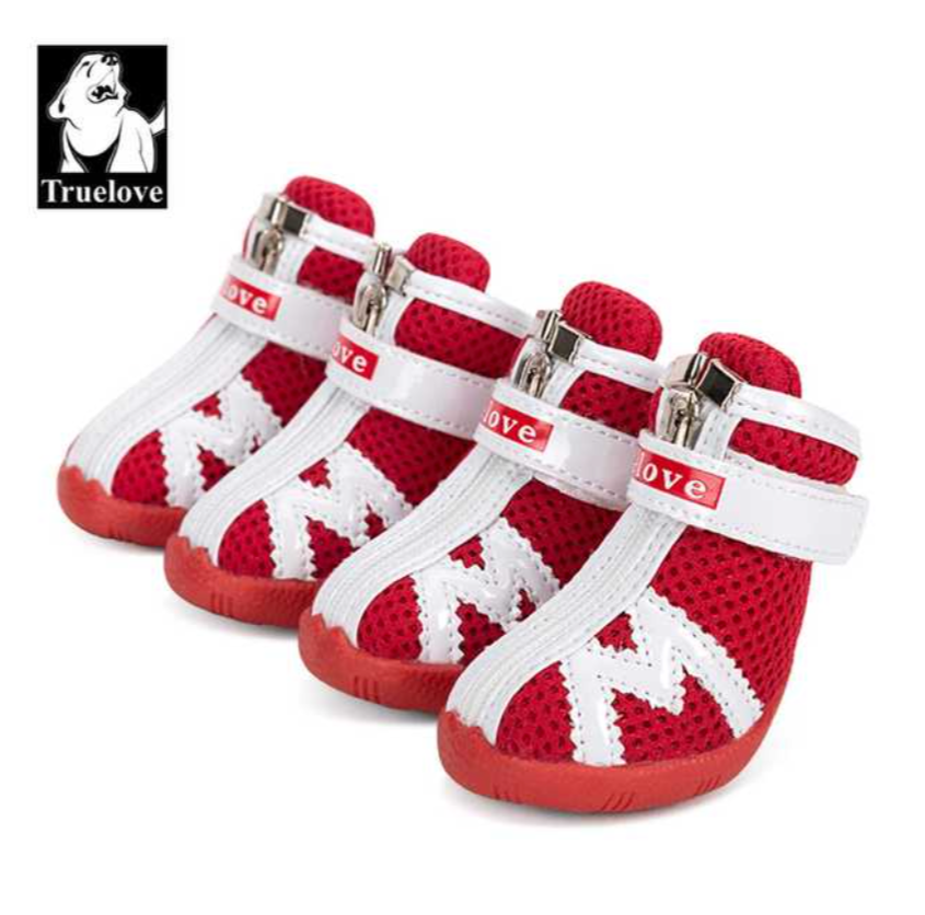 Truelove Mesh Stoff Hundes chuhe Haustier Hundes tiefel wasserdicht reflektierende robuste rutsch feste Sohle rutsch fest im Freien für kleine Hunde s5911