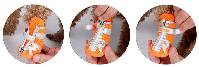 Truelove Mesh Stoff Hundes chuhe Haustier Hundes tiefel wasserdicht reflektierende robuste rutsch feste Sohle rutsch fest im Freien für kleine Hunde s5911