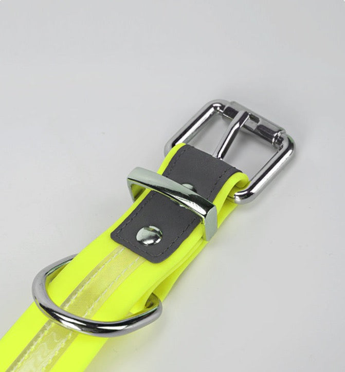 Truelove Haustier halsband wasserdicht geruchs neutral langlebig verstellbar PVC Polyester weich reflektierende Stoffst reifen grundlegende Hunde halsband tlc5521
