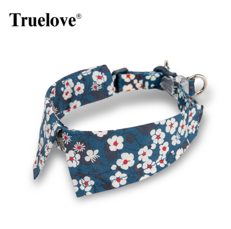 Truelove Katzen halsband niedliche florale Haustier halsband Baumwolle mit Schleife Haustier Geschenk verstellbar weich und bequem Fliege kleiner mittlerer Hund tlc5411