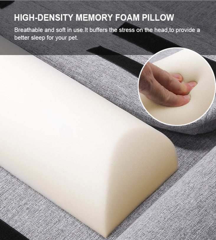 Truelove Haustier bett mit Kissen Memory Foam weich bequem bequem haltbar Leinen Stoff für Katze und Hunde abnehmbar wasch bar tlx1211