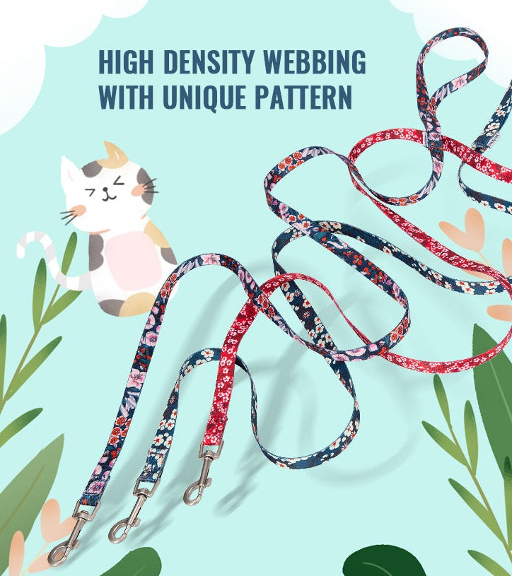 Truelove Blumen Haustier Leine Frühling Design kleine Jungen Mädchen Hunde Katzen Gewicht Seil Laufen Training Hund Leine Polyester Tll3113