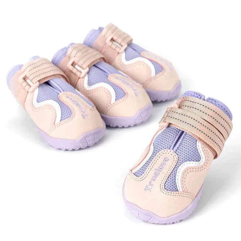 Truelove atmungsaktive Hundes chuhe mit TPR-Sohle flexible schütz bare weiche Laufsohle klassische Outdoor-Hundes tiefel alle Rasse 4 Stück tls3962
