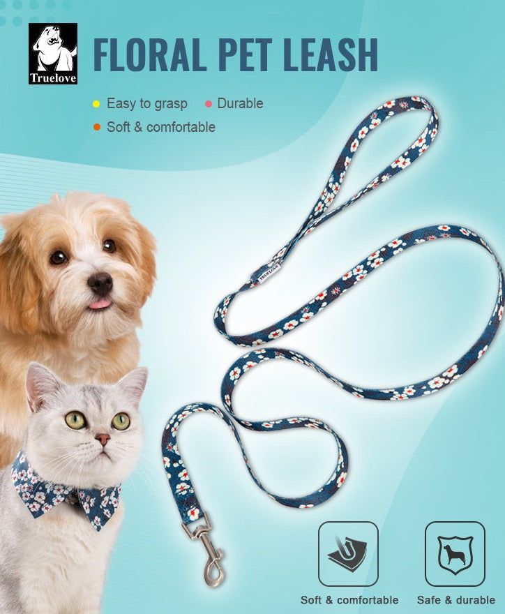 Truelove Blumen Haustier Leine Frühling Design kleine Jungen Mädchen Hunde Katzen Gewicht Seil Laufen Training Hund Leine Polyester Tll3113