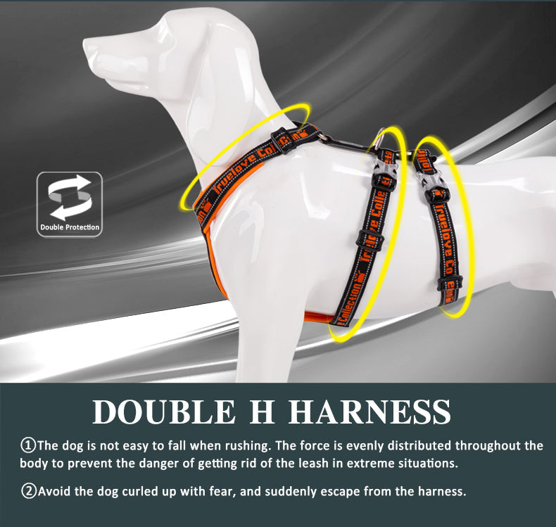 Truelove Doppel H Harness Neopren Polsterung Langlebige Starke Reflektierende Gow in die Dark Aluminium Legierung Fitting Licht Gewicht TLH6571