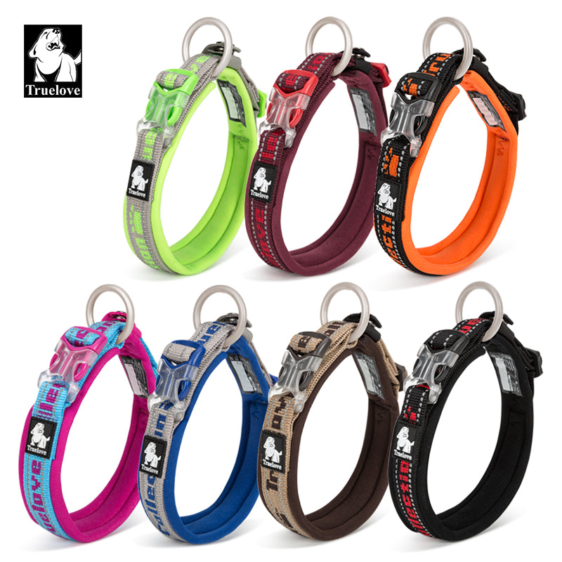 Truelove Pet Kragen Nylon Reflektierende Robust Duraflex Außenlebensrettende schnalle Kleine Katze Große Hund Reisen laufende kreuz land walking TLC50121