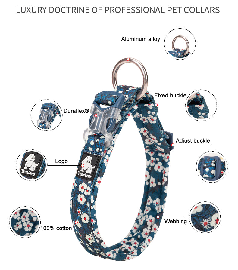 Hundehalsband Flower Spring "NAVY BLAZER" Limited Edition