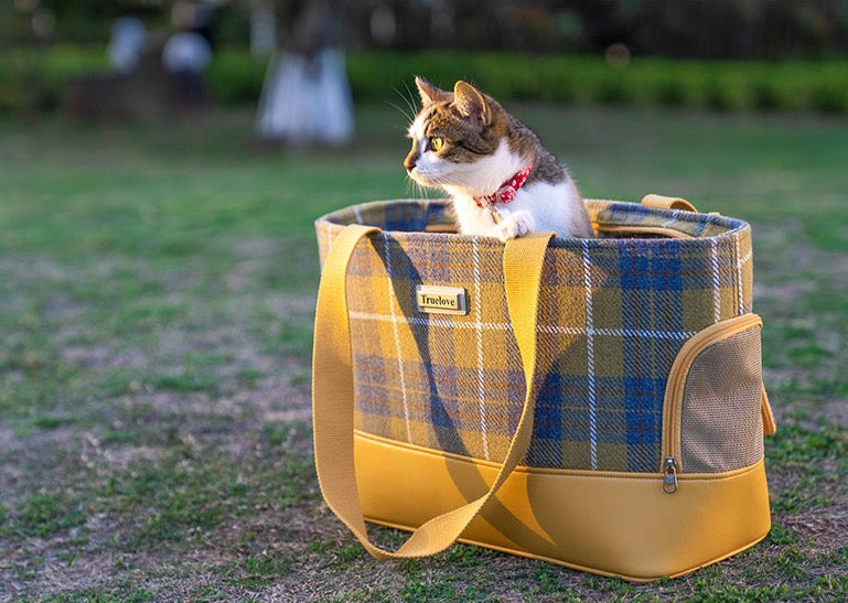 Truelove Haustier Rückhalt Tasche Reisetaschen Hand tragen Wolle Stoff Kam Reiß verschluss Mode Haustier Tragetaschen für Katze Hund U-Bahn tlx5171