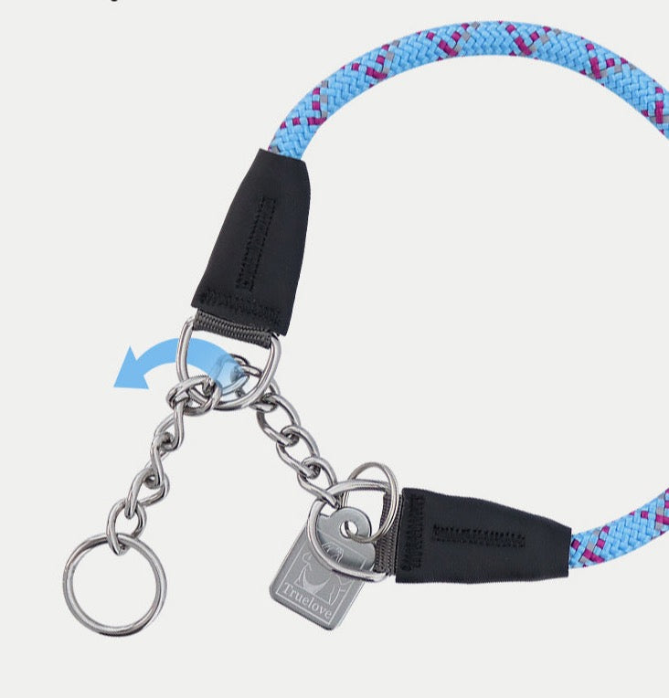 Truelove Pet P-Kette Nylon Hund Kragen Edelstahl Kette Pull-beständig Reflektierende Dekorative Explosion-proof Walking TLC5373