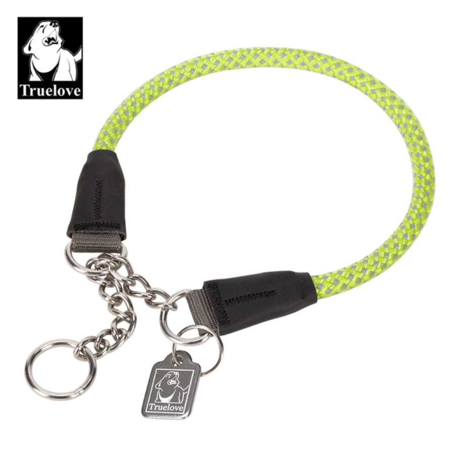 Reflektierendes Hundehalsband mit Kettenzugstop V1