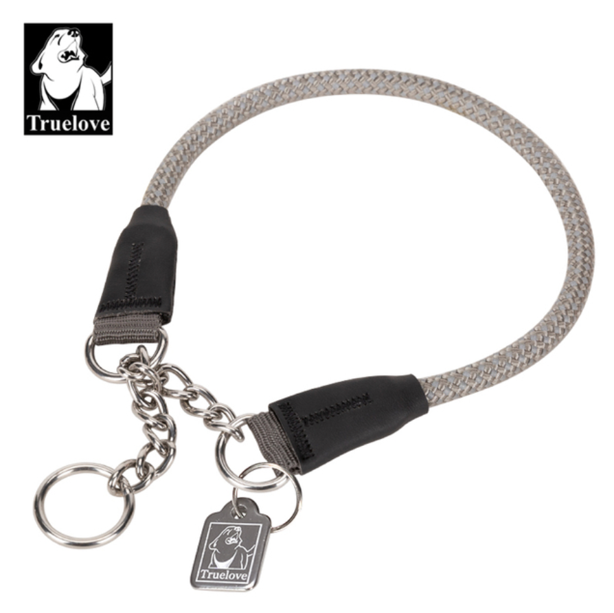 Reflektierendes Hundehalsband mit Kettenzugstop V1