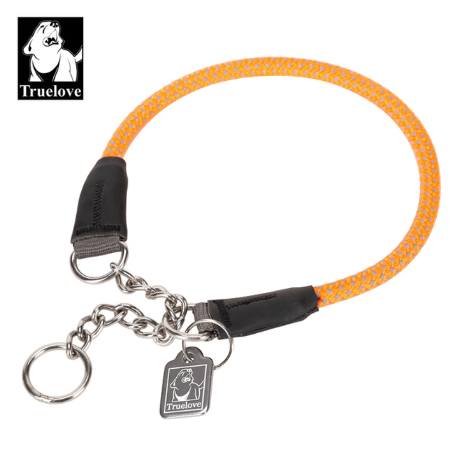 Reflektierendes Hundehalsband mit Kettenzugstop V1