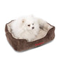 Hochwertiges Luxus Hundebett mit Kissen aus dichtem Chenille-Stoffüberzug